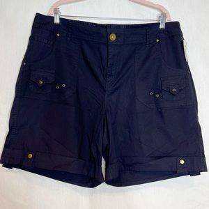 Black cargo/ military inspired shorts